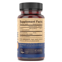 DEVA four tocopherols on bottle highlight comprehensive plant-based Vitamin E.