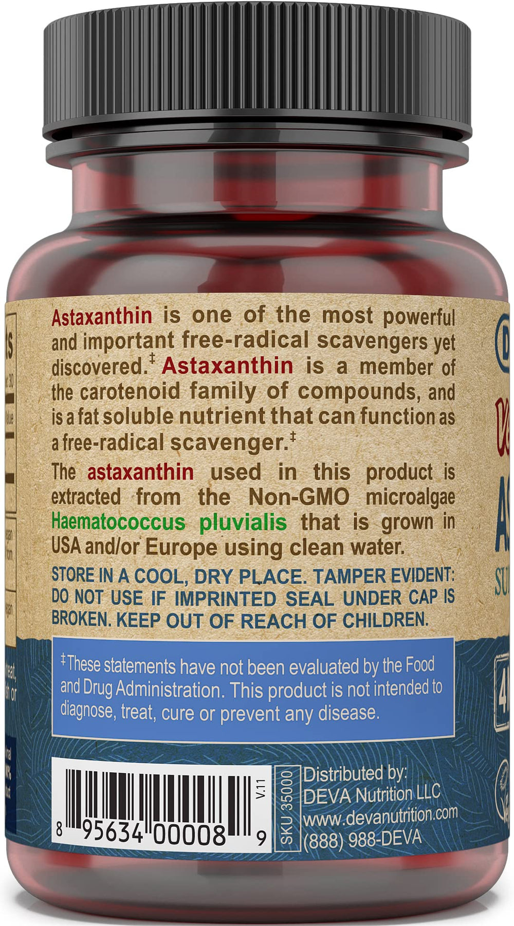 Lifestyle image showing vegan wellness with DEVA Astaxanthin 4mg