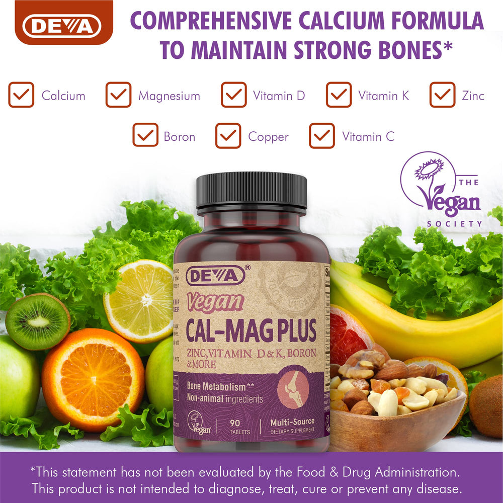 Back packaging view of DEVA vegan supplement bottle