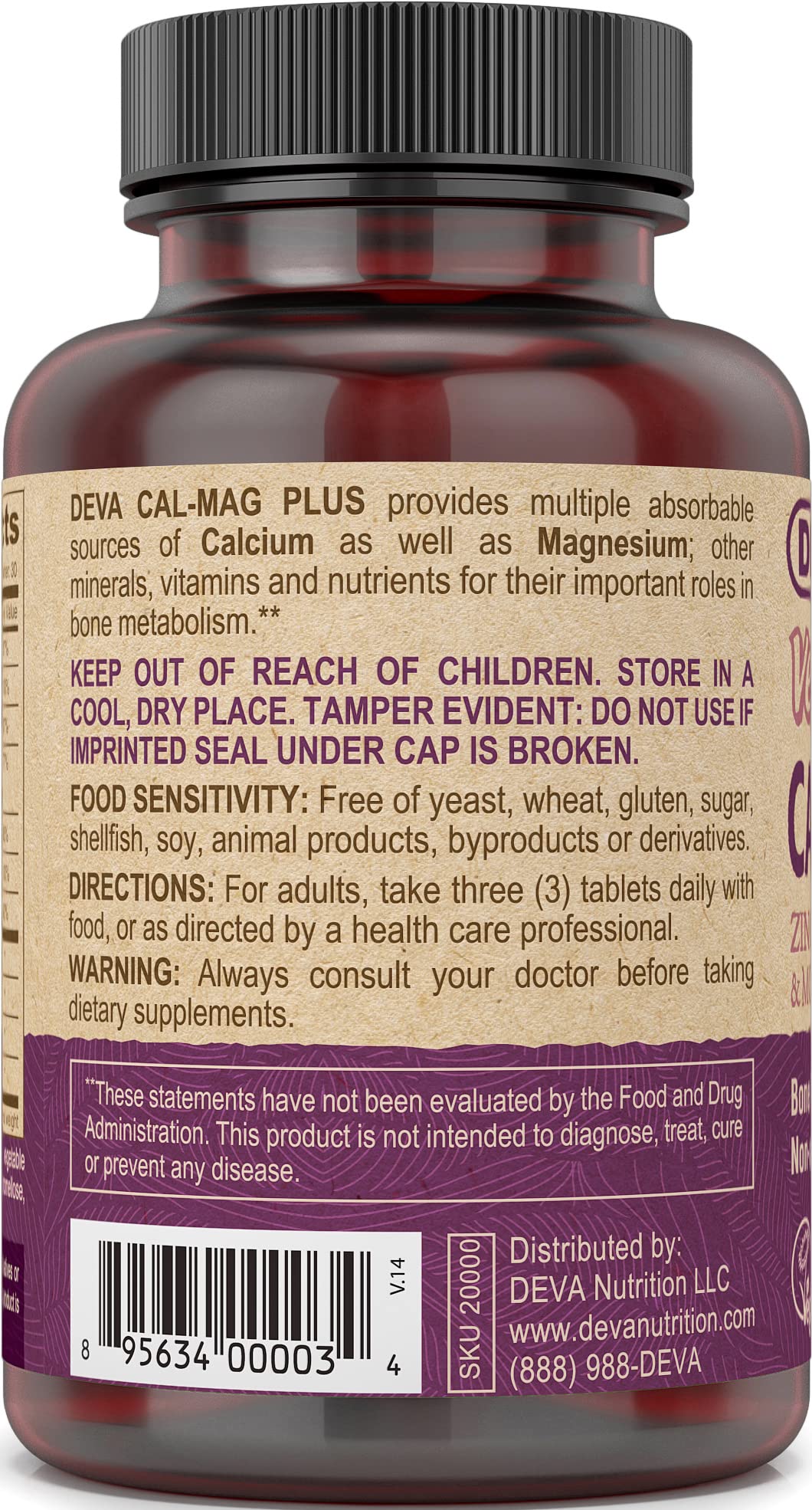 Vegan certification logo on DEVA packaging