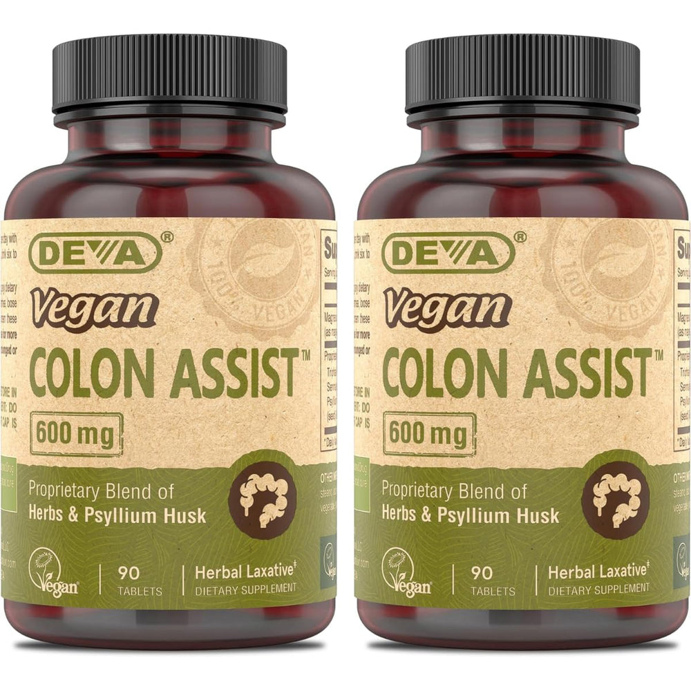 Front view of DEVA Vegan Colon Assist bottle - pack of 2