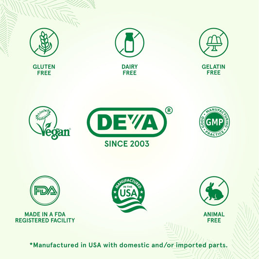 Close-up of DEVA Vegan Colon Assist bottle label
