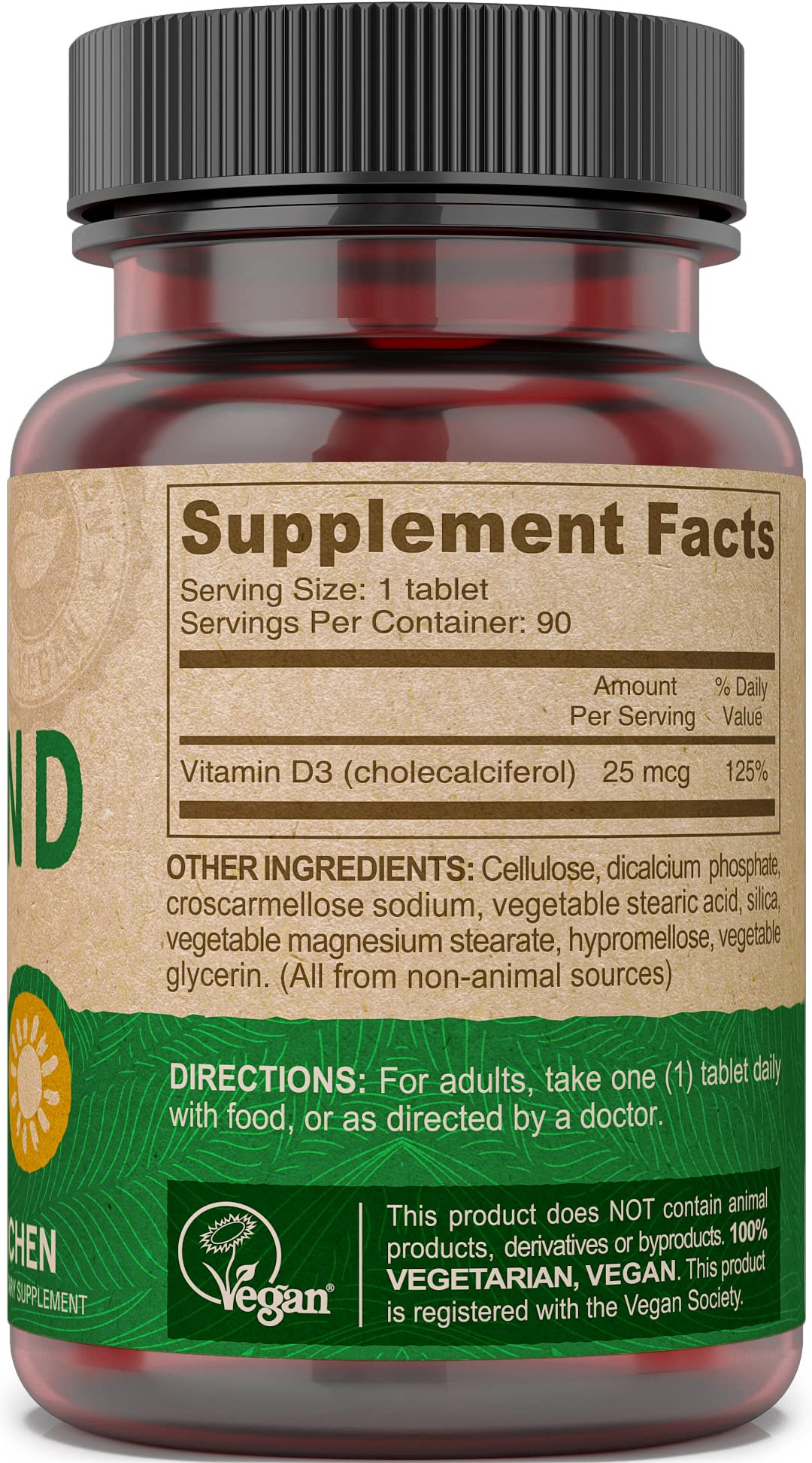 Label indicating vegan and vegetarian suitability