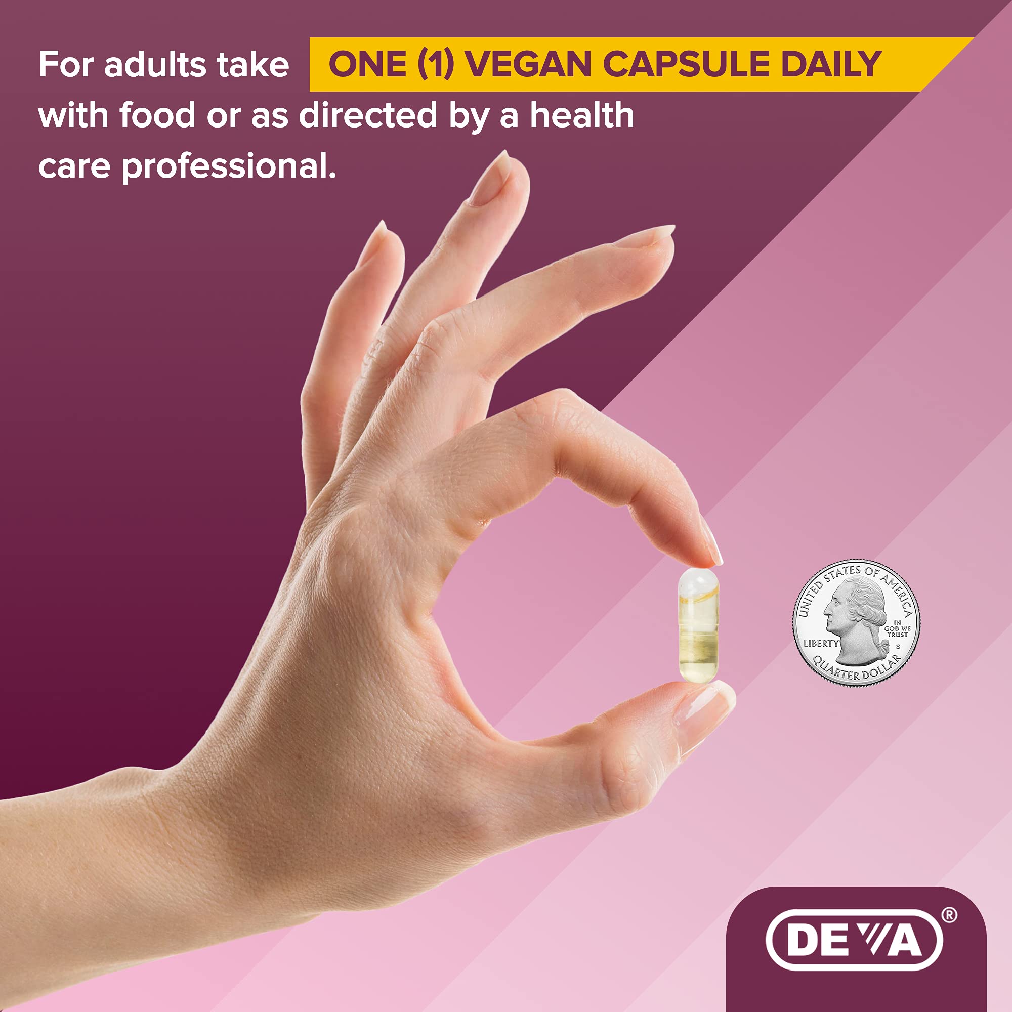 90 vegan capsules per bottle