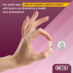 90 vegan capsules per bottle