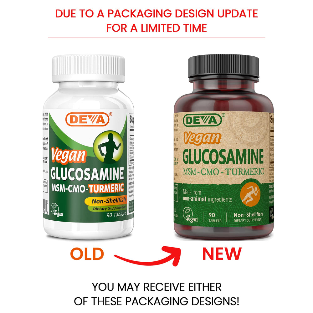 Label detail showing non-shellfish glucosamine derived from non-GMO corn
