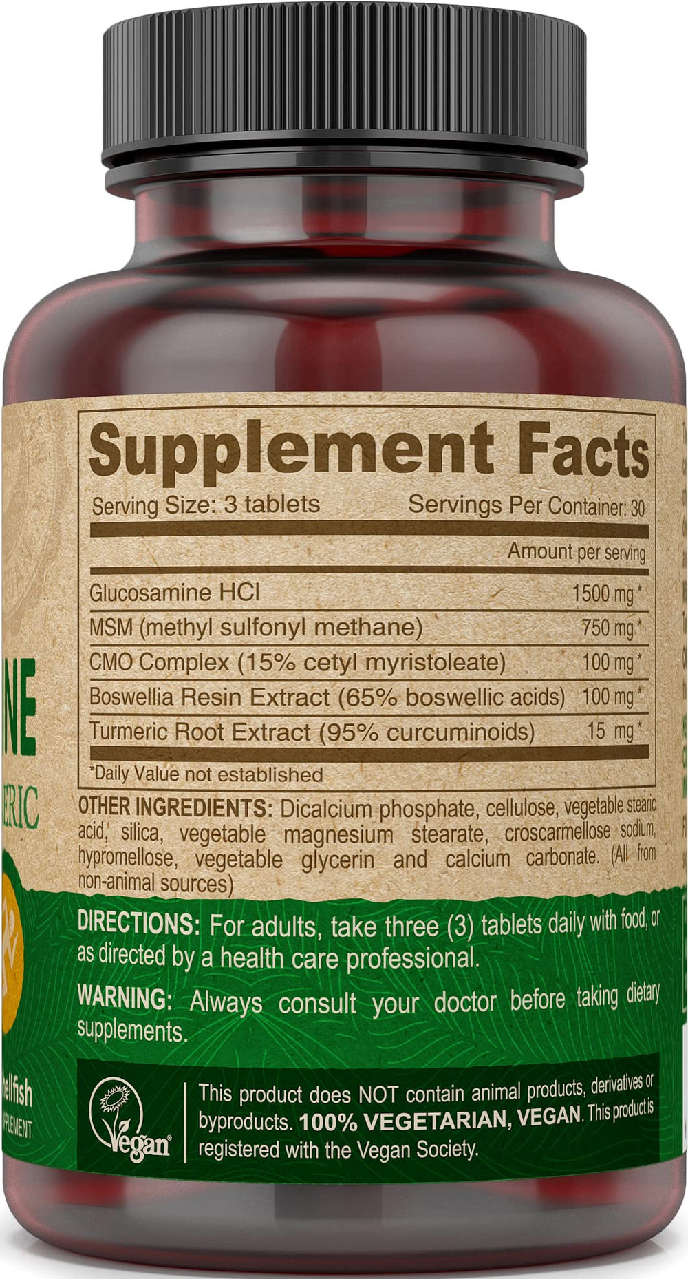 MSM ingredient highlighting sulfur for collagen support