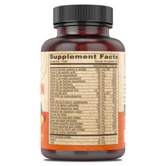 Close-up of Vitamin B-12 100 mcg per serving label on DEVA vegan multivitamin