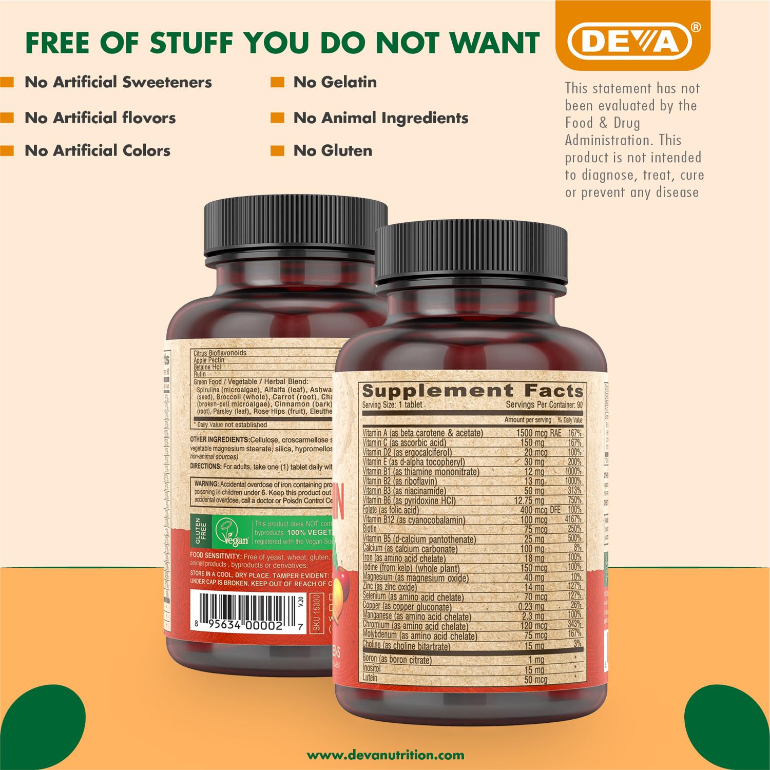 Allergen-free vegan vitamin supplement imagery
