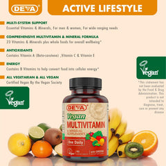 Healthy lifestyle theme with vegan vitamins