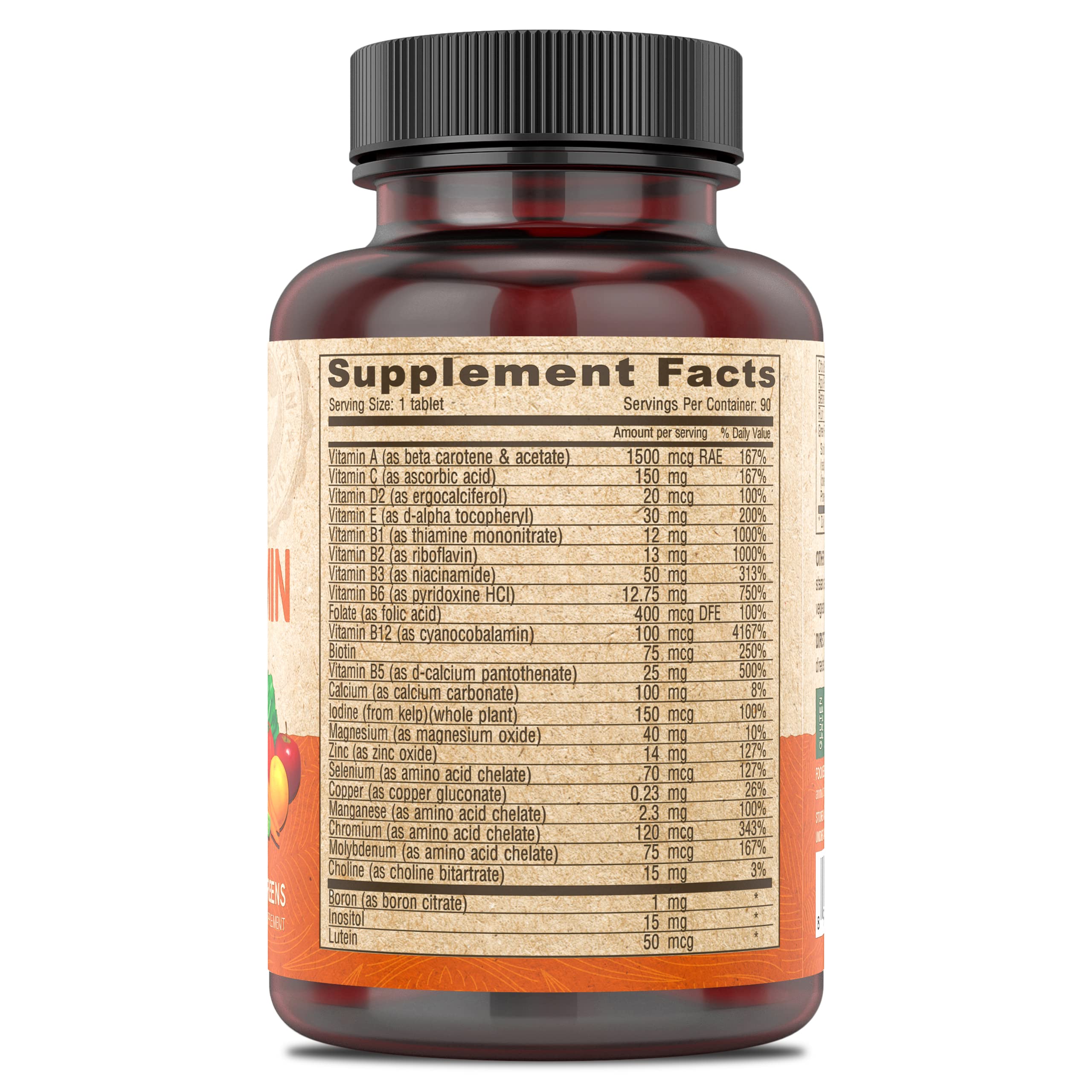 Spirulina and chlorella with other botanicals in vegan multivitamin