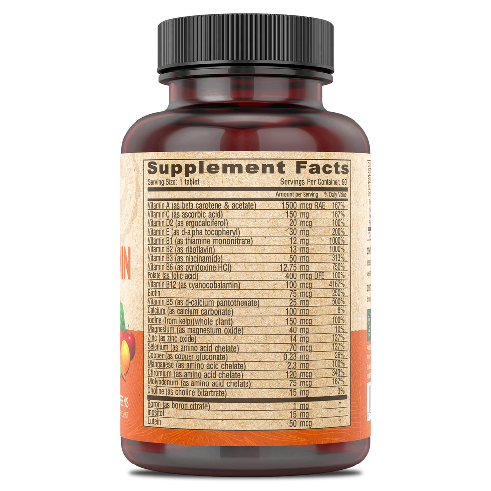 Spirulina and chlorella with other botanicals in vegan multivitamin