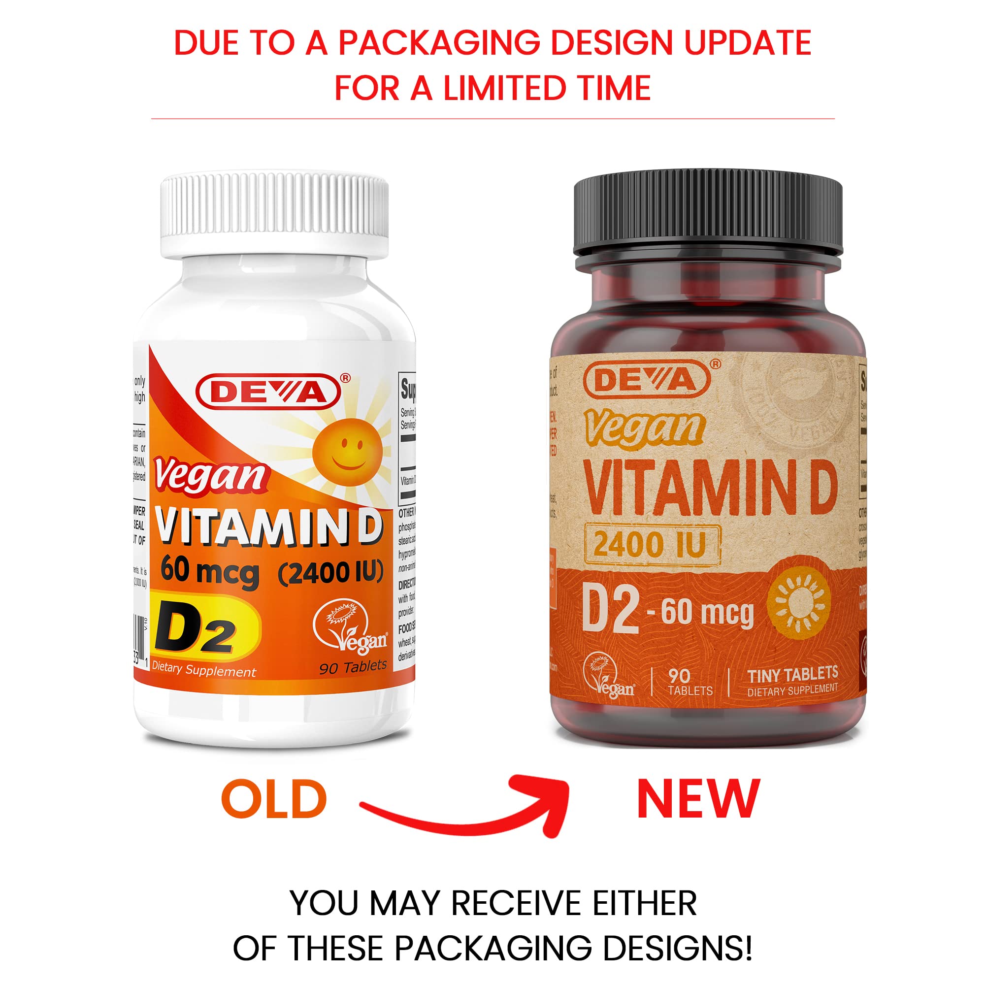 Close-up of 90 vegan Vitamin D2 tablets in bottle