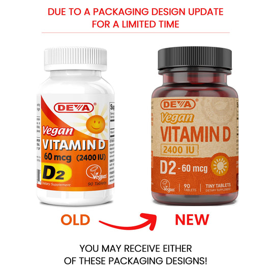 Close-up of 90 vegan Vitamin D2 tablets in bottle