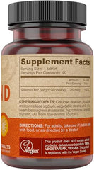 DEVA Vitamin D2 800 IU vegan bottle on white background