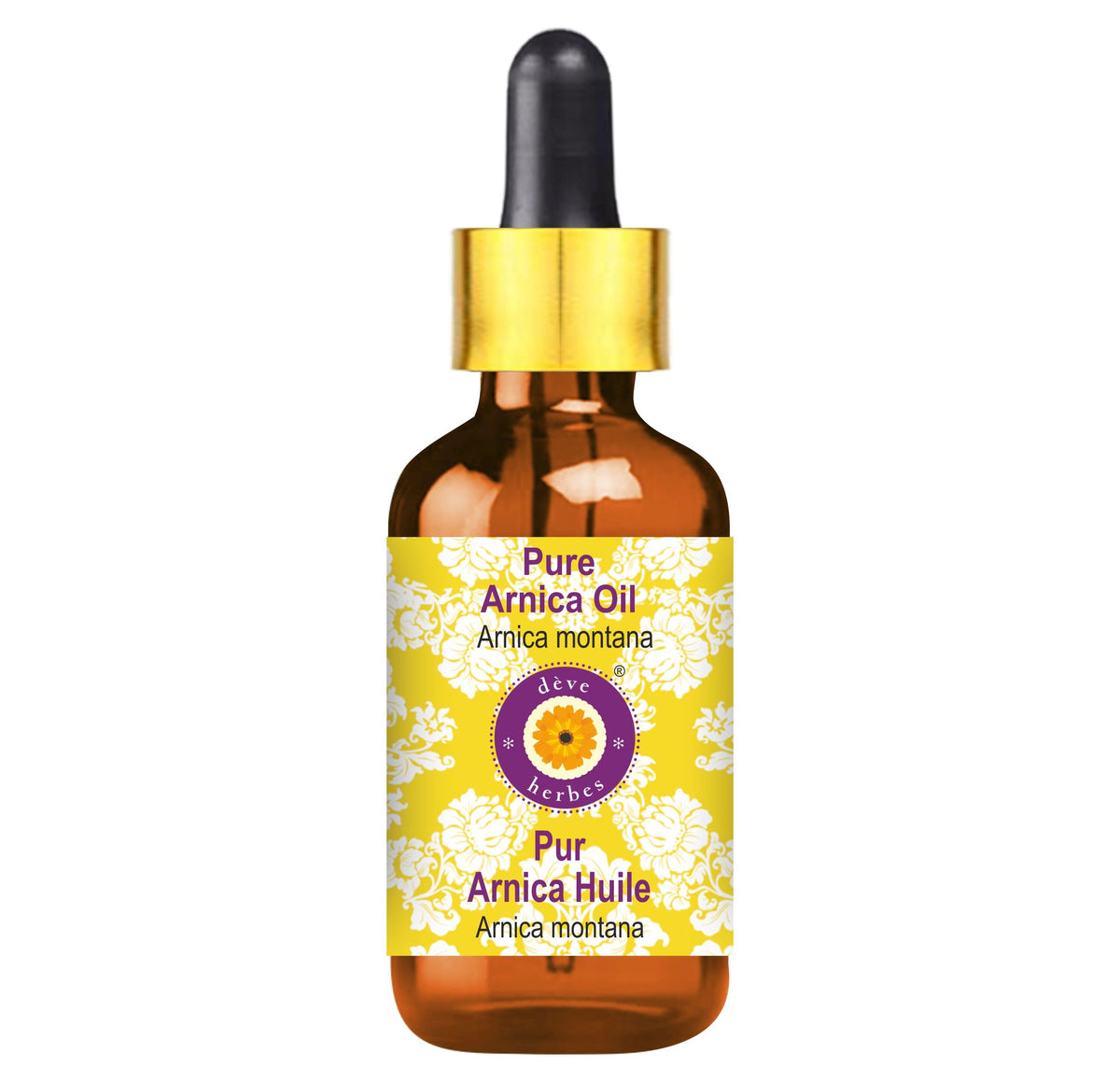 15ml amber glass bottle with glass dropper for Deve Herbes Arnica Oil