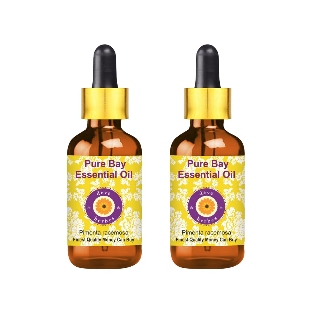 dève herbes Bay Essential Oil 50ml x 2 in amber glass bottles