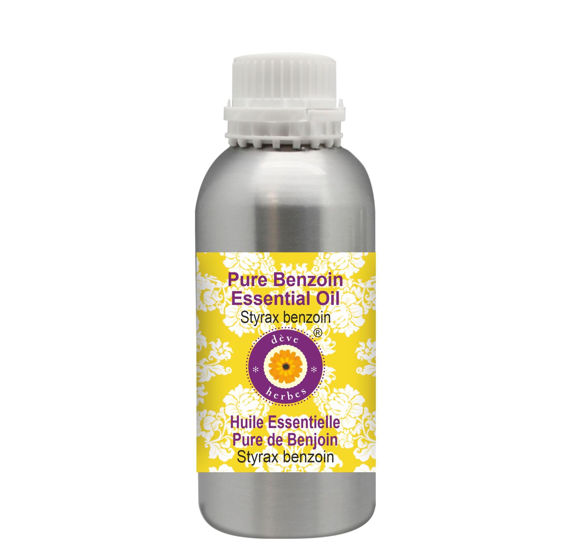 300ml aluminium bottle of deve-herbes Benzoin essential oil