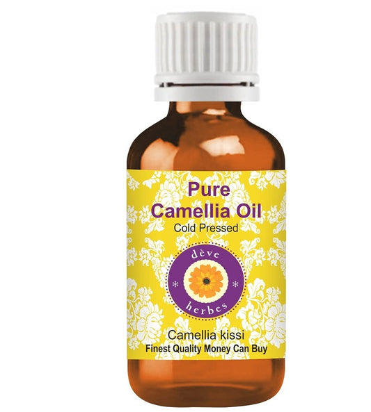 Deve Herbes Camellia Oil 15ml amber glass bottle