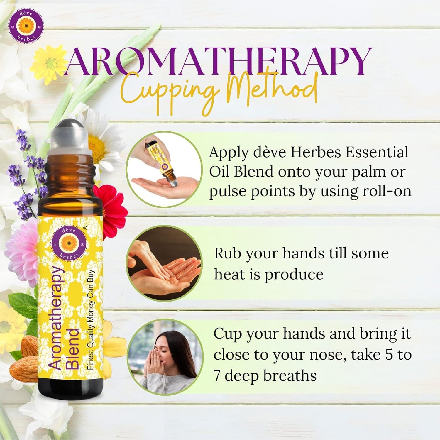 Grapefruit, Palmarosa, Fennel Seed, Frankincense, Geranium & Mandarin essential oils close-up