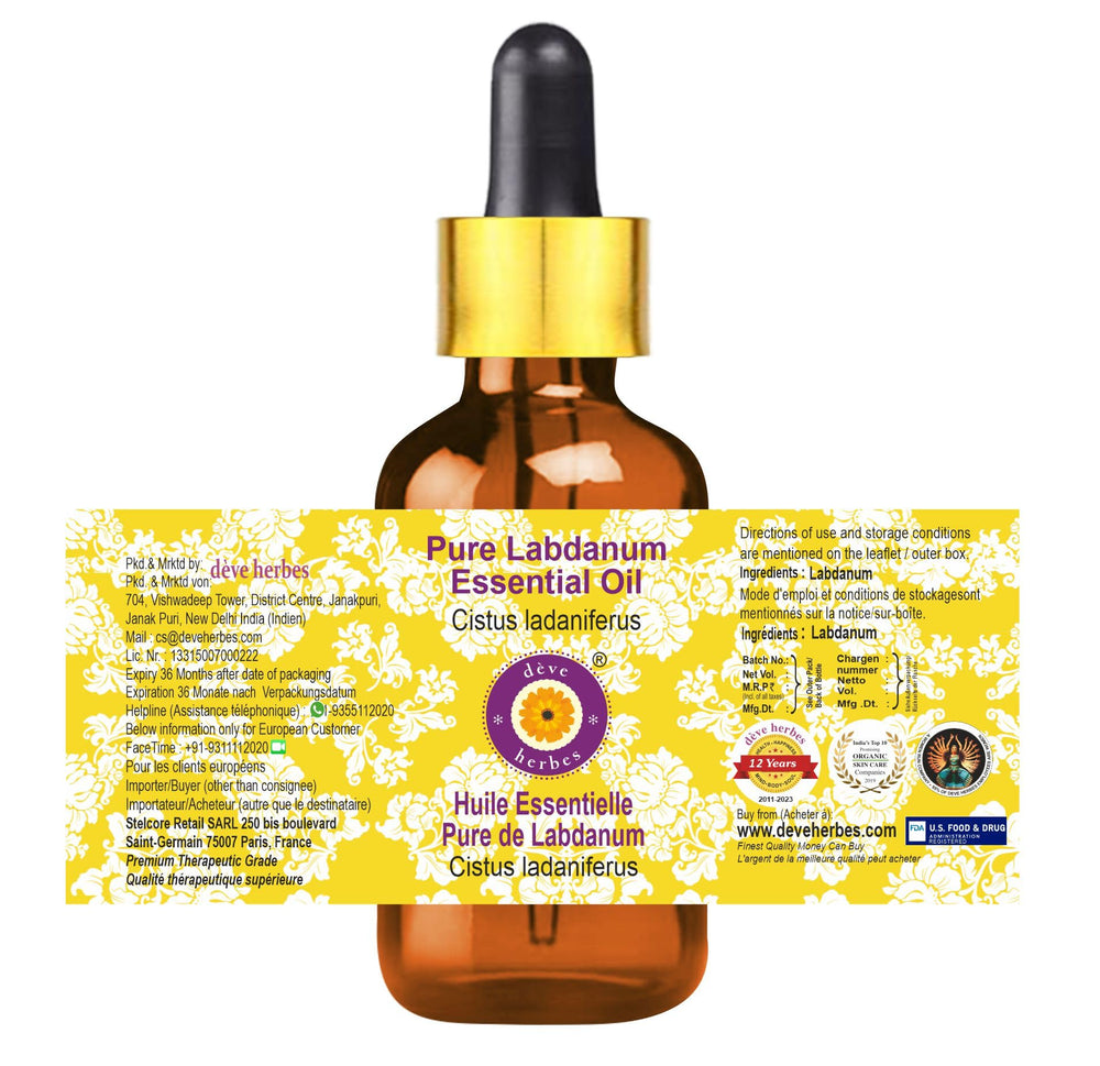 Pure Labdanum essential oil - natural single ingredient
