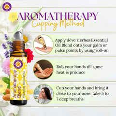 deve herbes orange essential oil roll-on on wrist ready for massage
