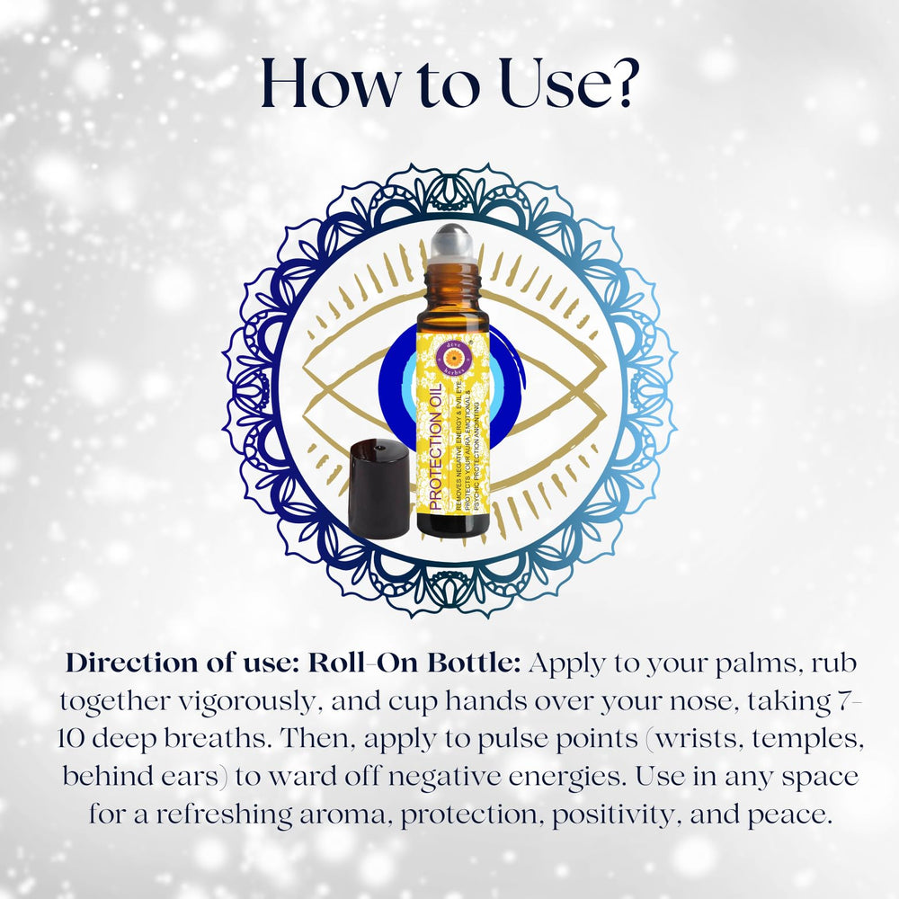 Deve Herbes Protection Oil palm application for mindful energy protection rituals.
