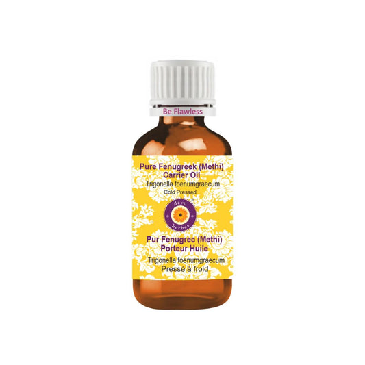 Deve Herbes Pure Fenugreek Carrier Oil in amber bottle (100ml)