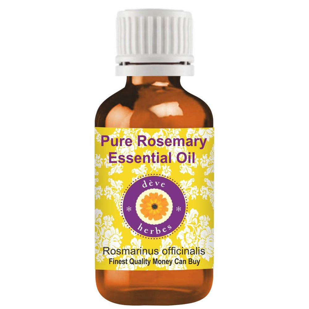 15ml amber glass bottle containing Deve Herbes Pure Rosemary Essential Oil
