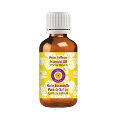 deve-herbes saffron essential oil 5ml bottle in amber glass