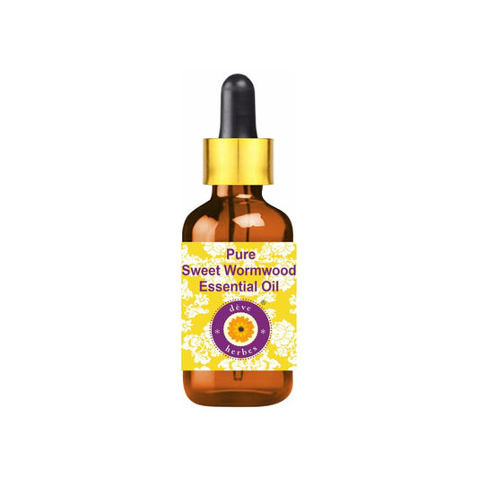 Deve Herbes Sweet Wormwood Essential Oil 50ml in amber glass bottle