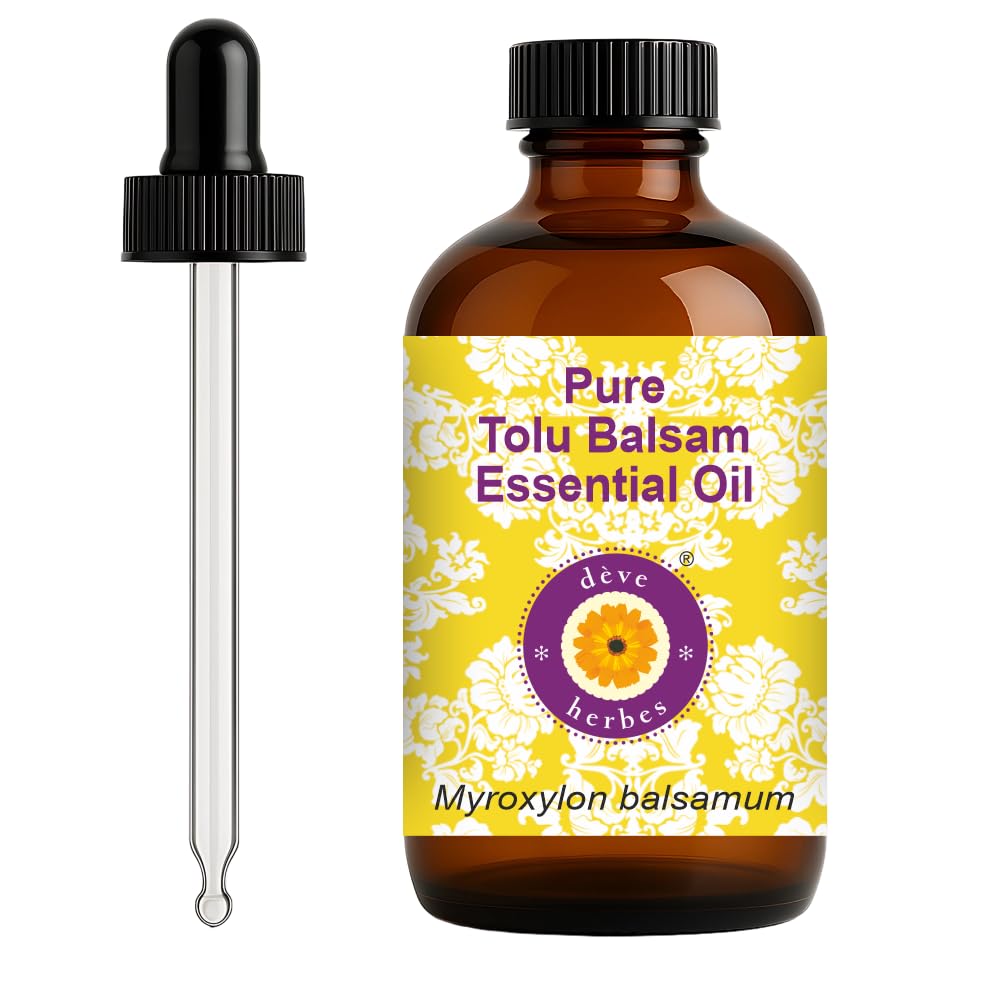 Deve Herbes Tolu Balsam Essential Oil 120ml amber glass bottle with glass dropper