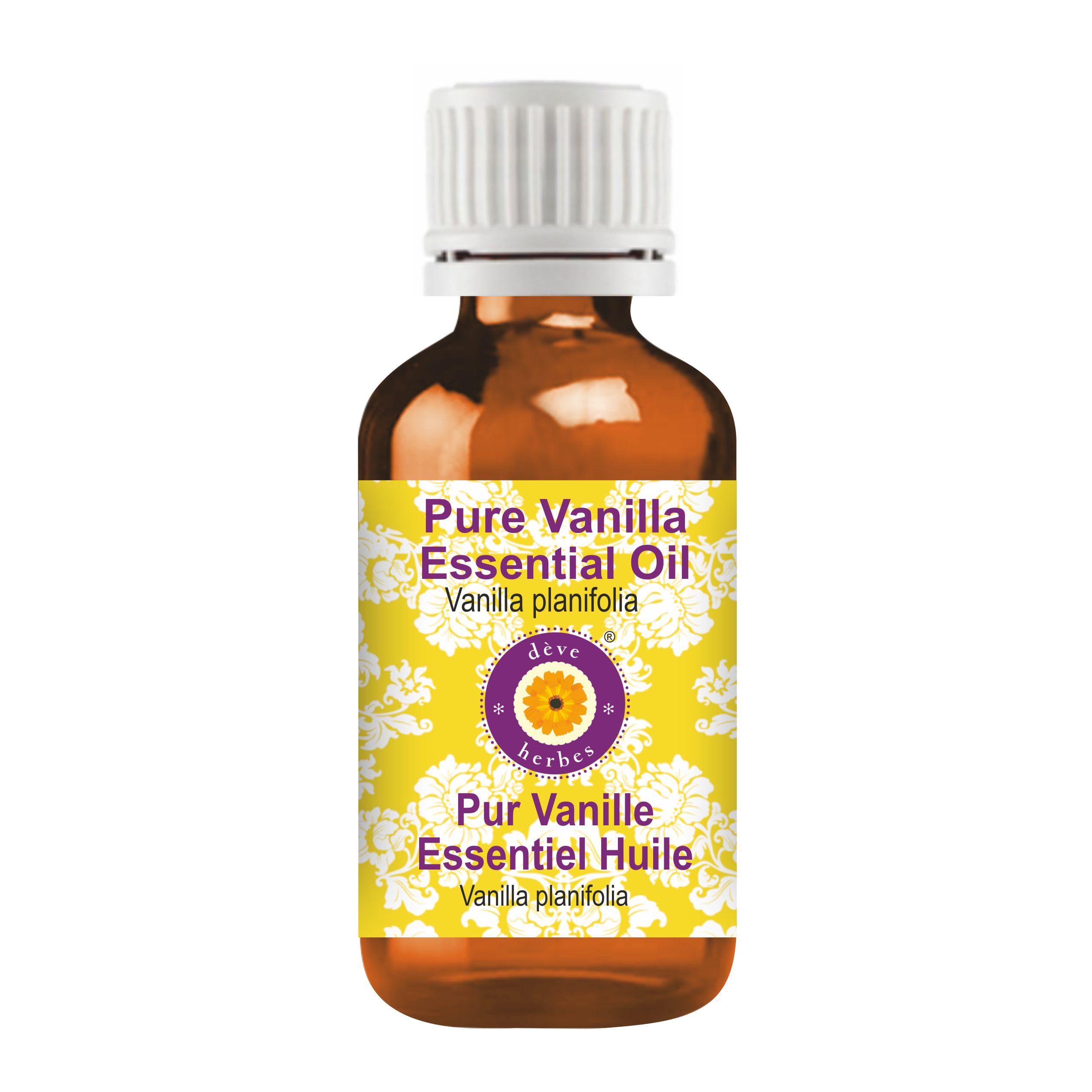 dève herbes Vanilla Essential Oil 30ml bottle front view