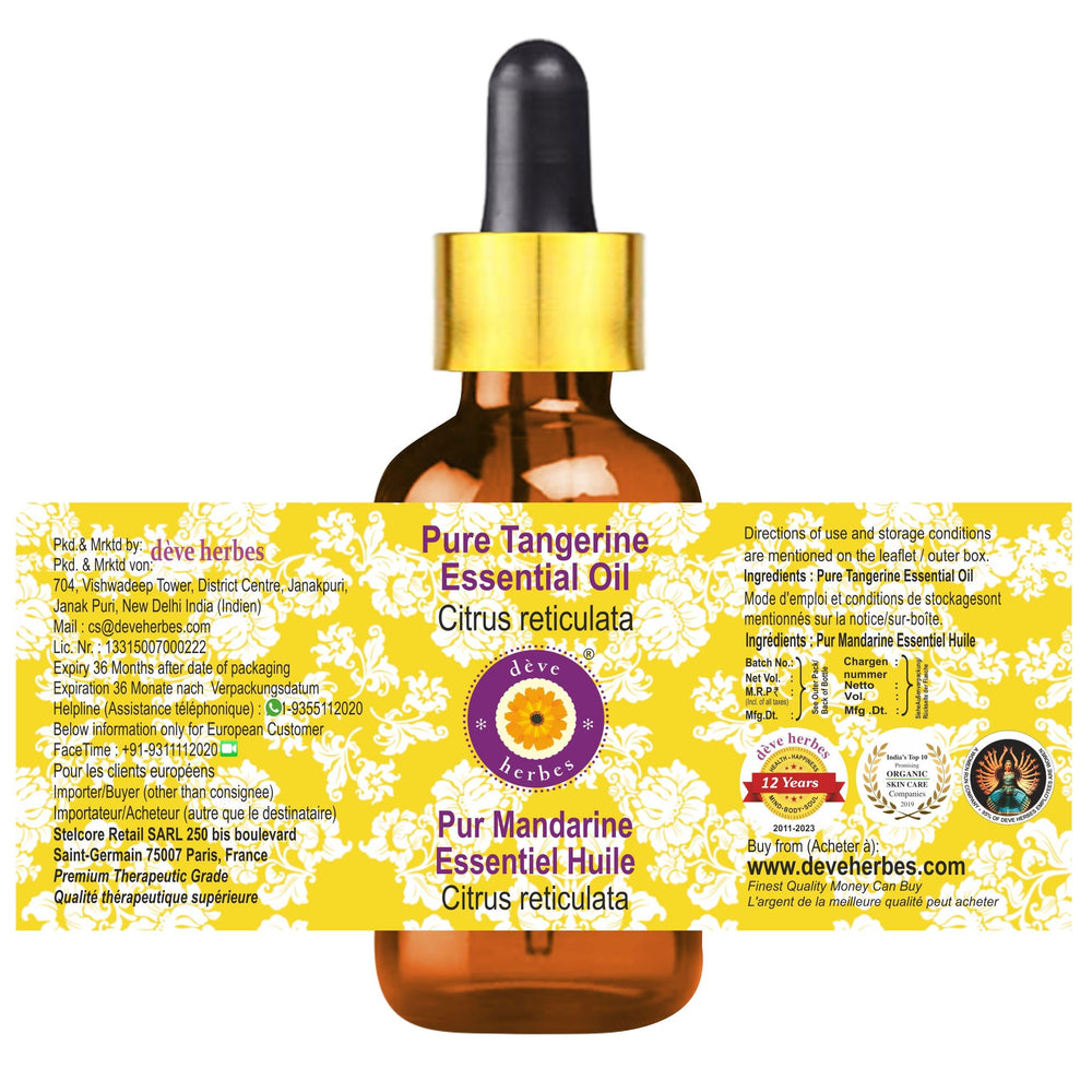 Citrus reticulata Tangerine Oil – steam-distilled, 15ml