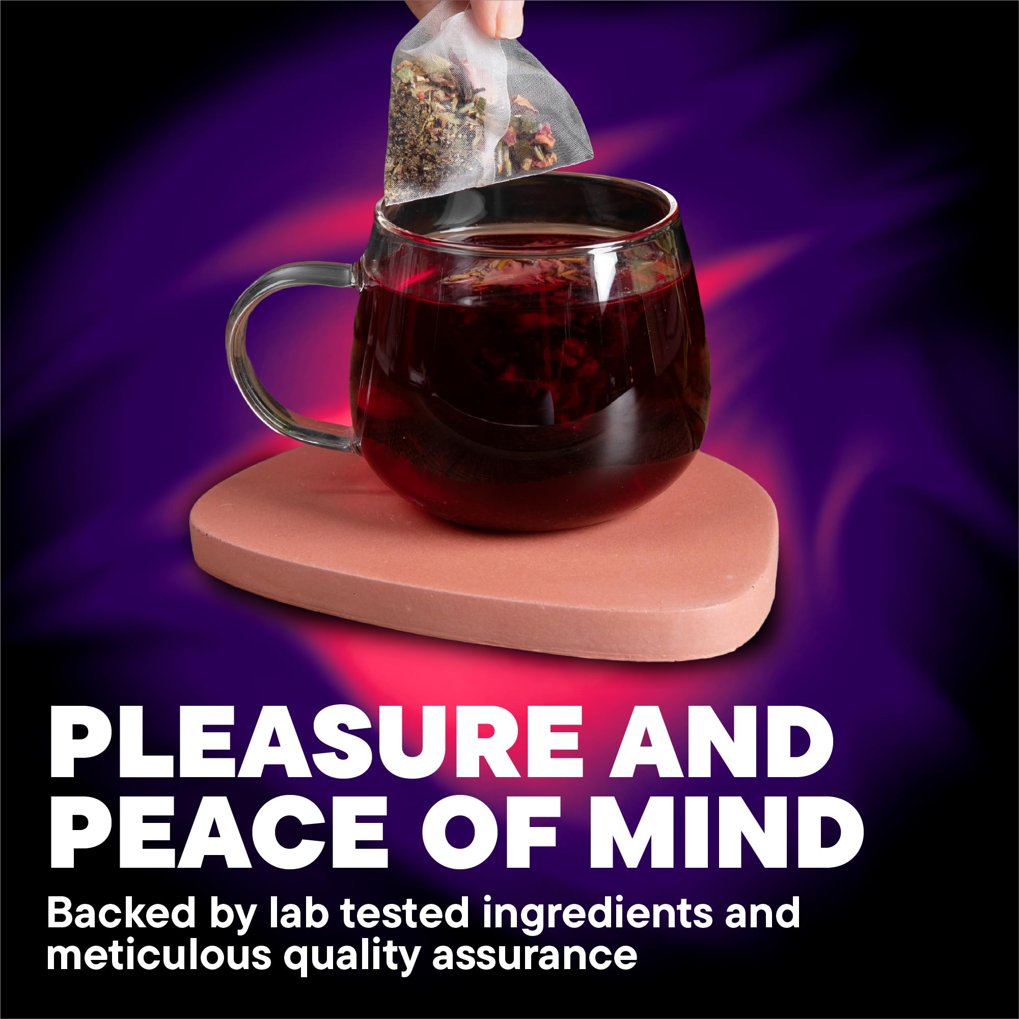 Sugar-free and gluten-free label on Deviant Blends packaging