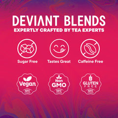 Brewing Deviant Blends Aphrodisiac Tea in a teacup