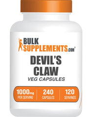 Devil's Claw Extract Capsules bottle displaying 240 vegan capsules