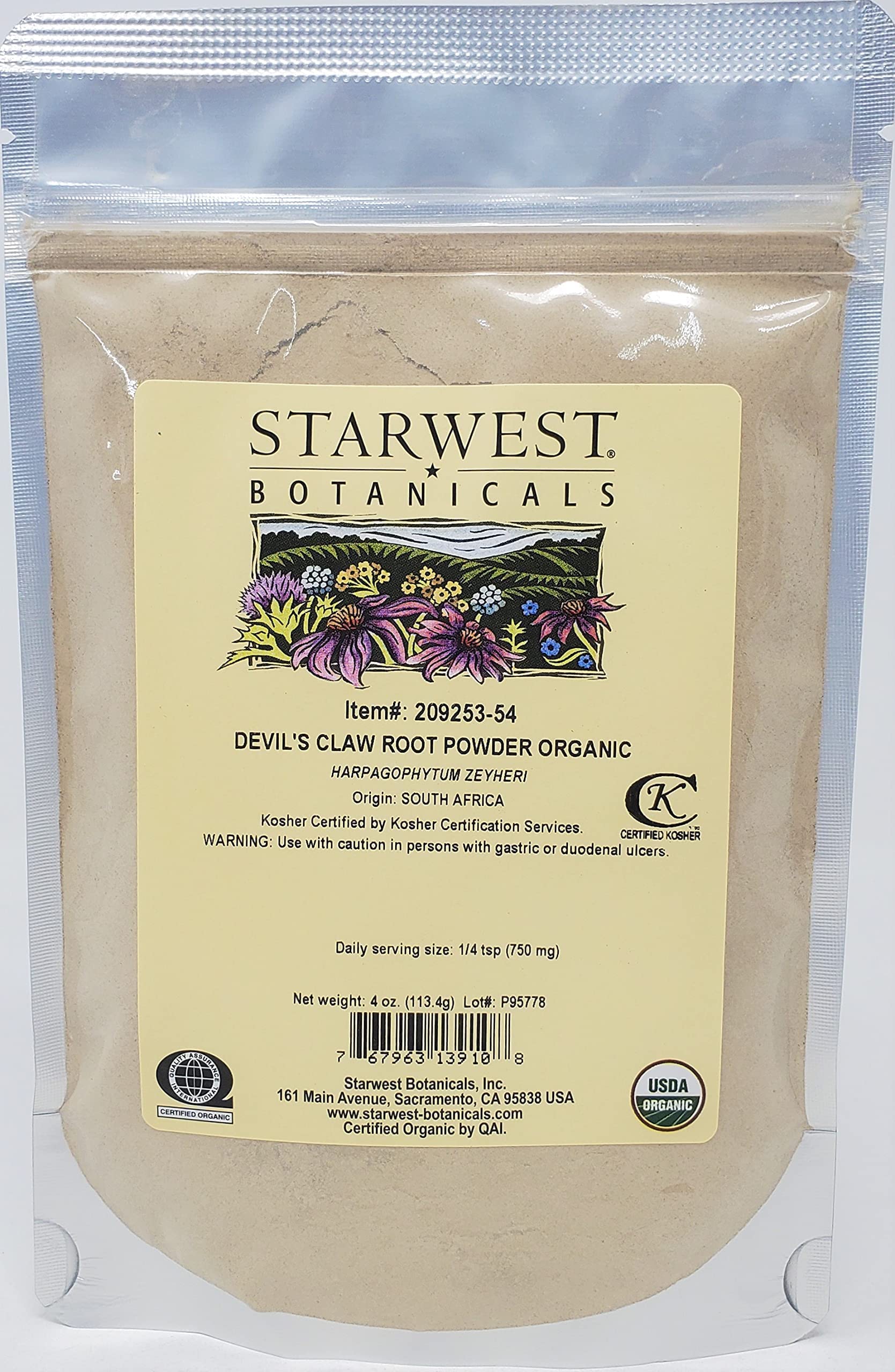 Devil's Claw Root Powder Organic 4oz