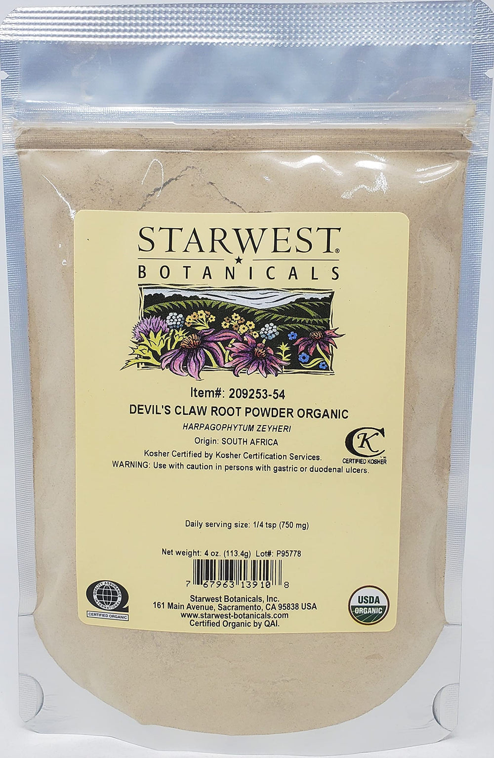 Devil's Claw Root Powder Organic 4oz