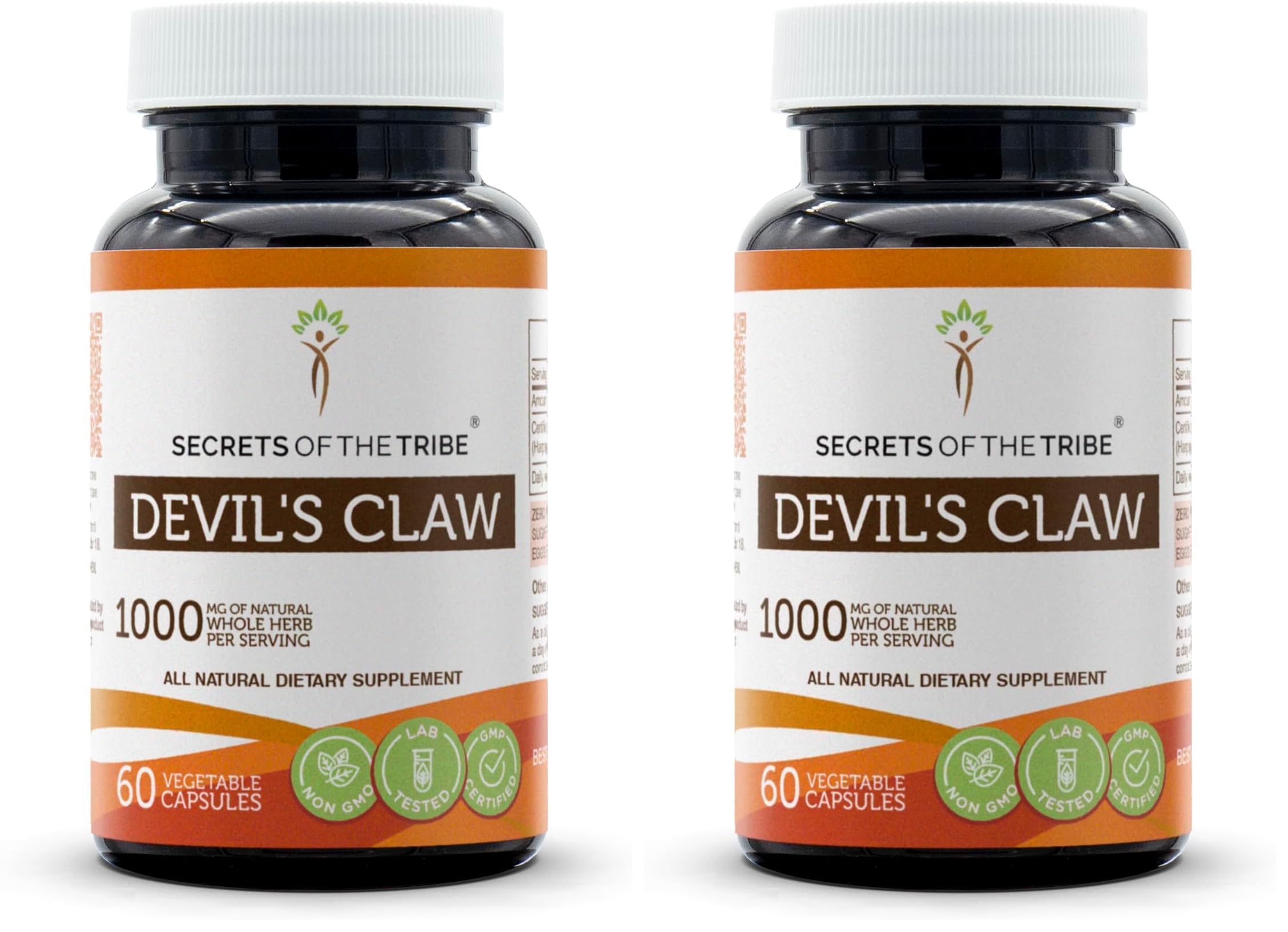 Secrets of the Tribe Devil's Claw bottle with 60 capsules