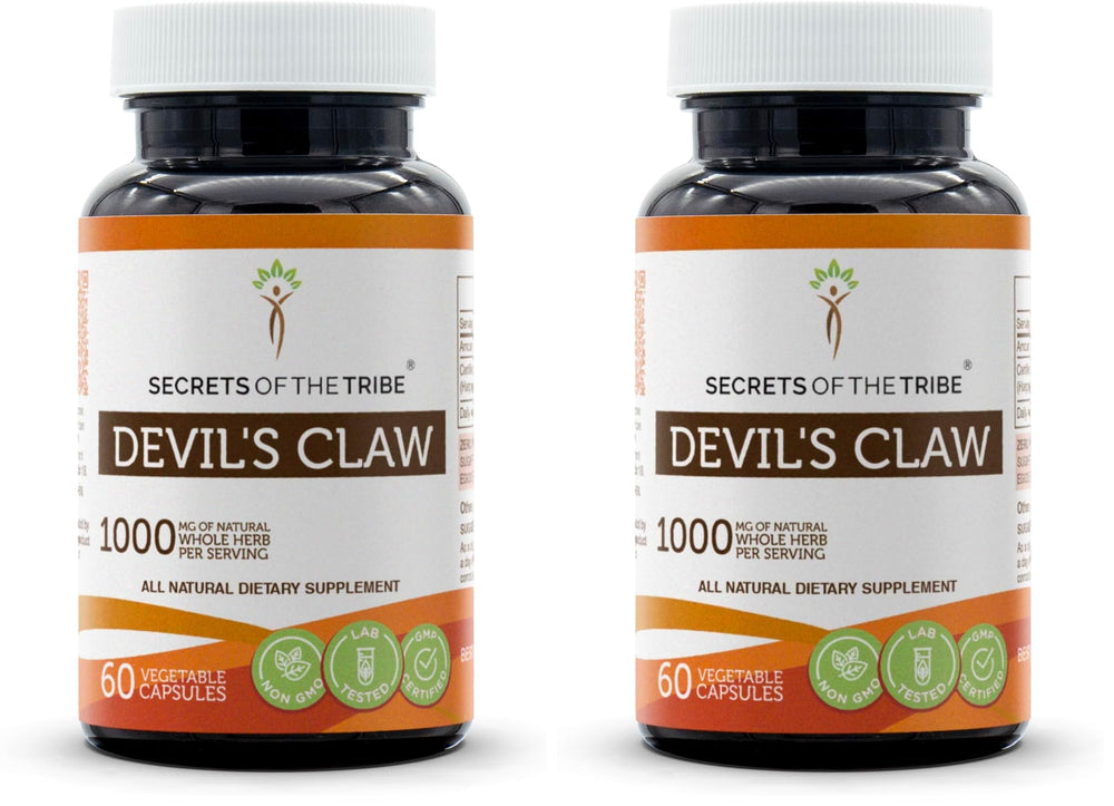 Secrets of the Tribe Devil's Claw bottle with 60 capsules