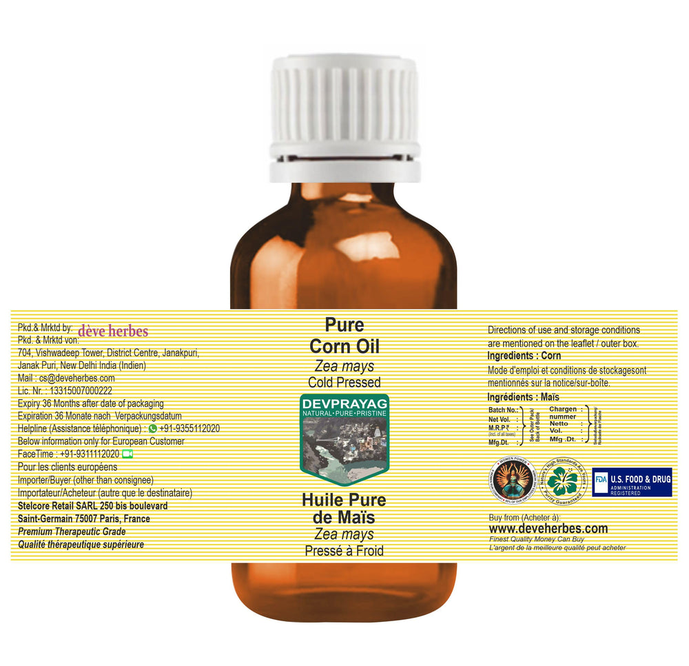 DEVPRAYAG corn oil for hair care supports smoothness and light feel