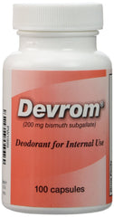 DEVROM 200mg capsules bottle showing internal deodorant - image 1