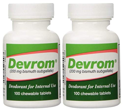 Devrom Erectogen internal deodorant tablets—chewables for discreet daily use and odor control.