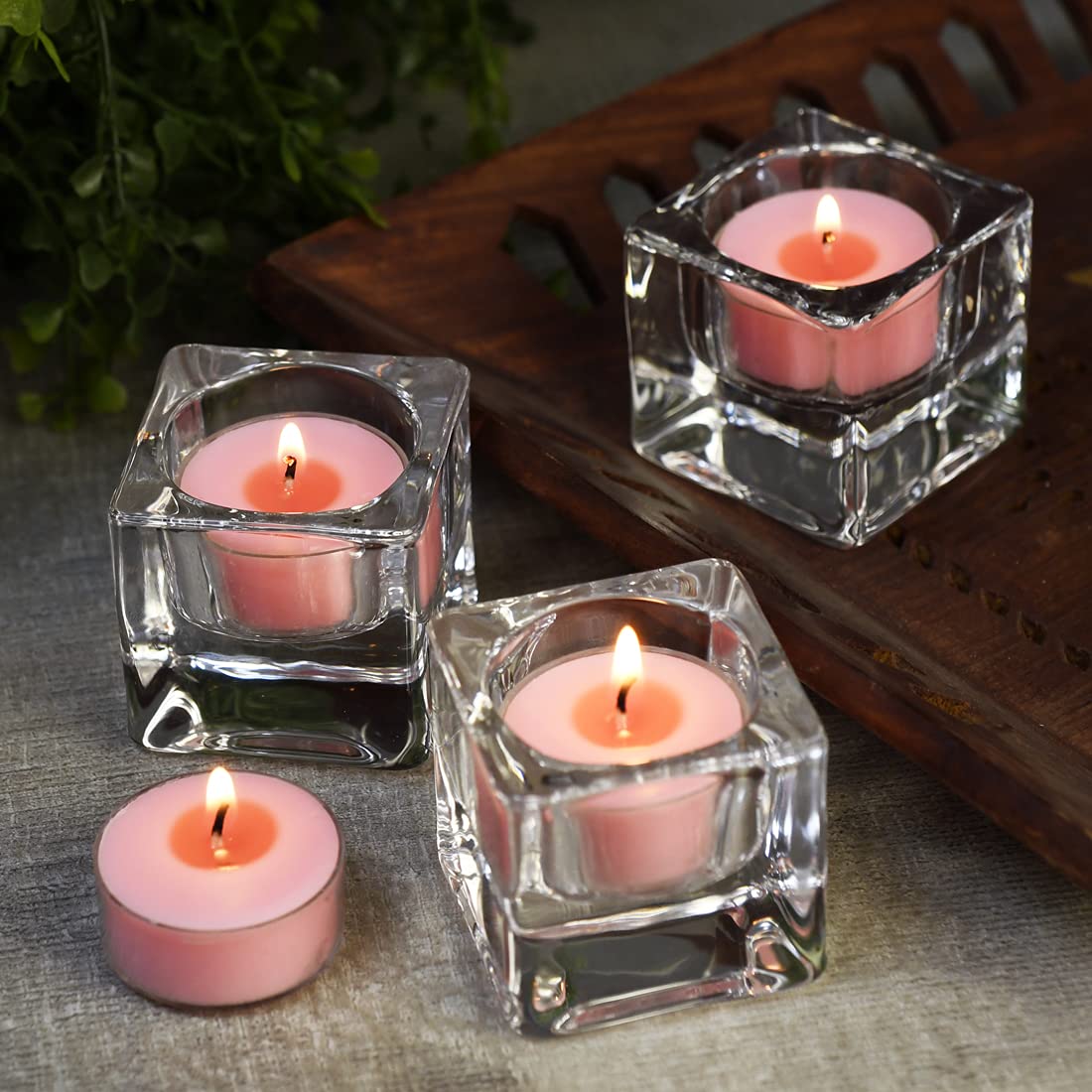 Bulk 36-pack of rose-scented tealights for gift set
