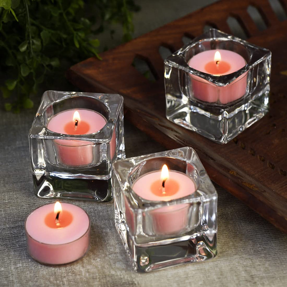 Bulk 36-pack of rose-scented tealights for gift set