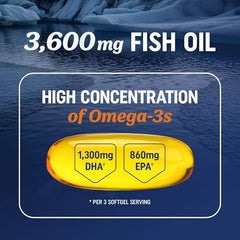 EPA 1300mg and DHA 860mg per serving label