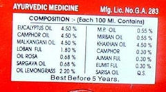 Dharasana product packaging with manufacturing date label