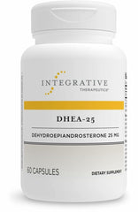 Integrative Therapeutics DHEA-25 bottle and label close-up