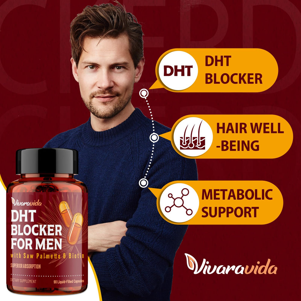 Saw Palmetto and Biotin hair growth supplement bottle